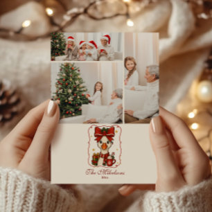 Cartão De Festividades Foto do ganso bobo de Natal