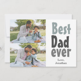 Cartão De Festividades Foto do melhor Dia de os pais do Elegante e simple