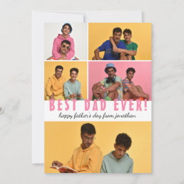 Cartão De Festividades Foto do melhor Dia de os pais do Elegante e simple
