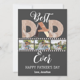 Cartão De Festividades Foto do melhor Dia de os pais do Elegante e simple