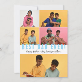 Cartão De Festividades Foto do melhor Dia de os pais do Elegante e simple
