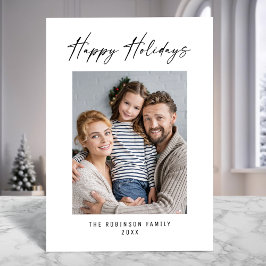 Cartão De Festividades Foto do Na moda Elegante Moderno sobre Férias Feli