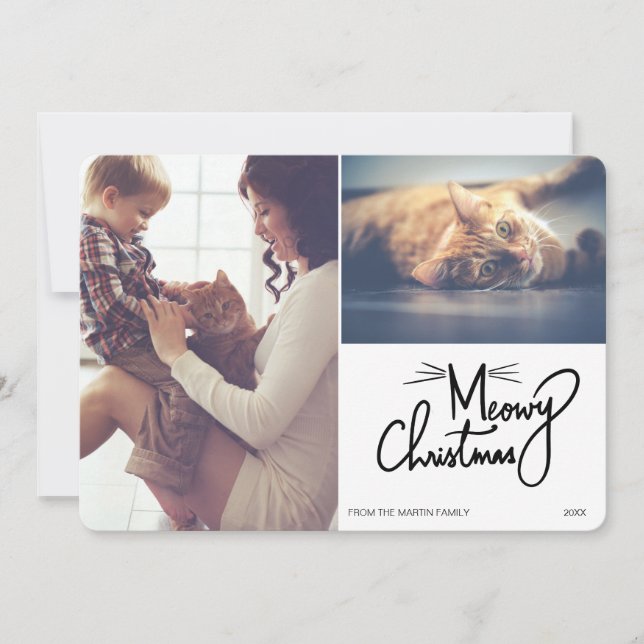 Cartão De Festividades Foto do Natal 2 personalizado (Frente)