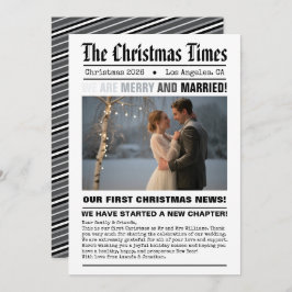 Cartão De Festividades Foto do nosso primeiro estilo de jornal de Natal