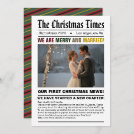 Cartão De Festividades Foto do nosso primeiro estilo de jornal de Natal