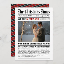 Cartão De Festividades Foto do nosso primeiro estilo de jornal de Natal