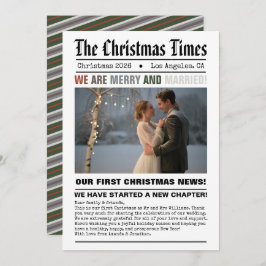 Cartão De Festividades Foto do nosso primeiro estilo de jornal de Natal