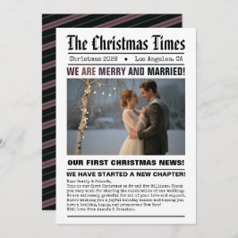 Cartão De Festividades Foto do nosso primeiro estilo de jornal de Natal