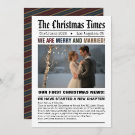 Cartão De Festividades Foto do nosso primeiro estilo de jornal de Natal