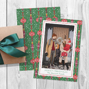 Cartão De Festividades Foto do padrão de Enfeites de natal festivos