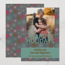 Cartão De Festividades Foto do padrão de floco de neve suave de inverno