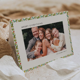 Cartão De Festividades Foto do Padrão Festivo de Natal da Casa Farmada Mo