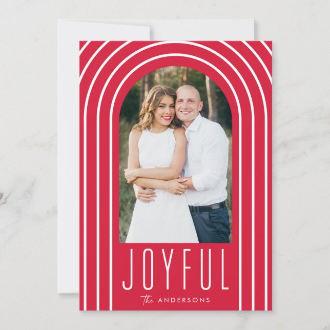 Cartão De Festividades Foto do Red and White Arch 2 (Frente)