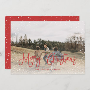 Cartão De Festividades Foto do Script 2 da Neve Moderna