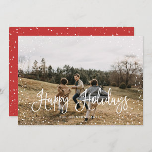 Cartão De Festividades Foto do Script 2 da Neve Moderna