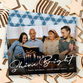 Cartão De Festividades Foto do Script de Escrita Manual Shine Bright Hanu