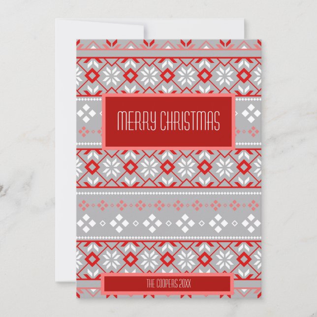 Cartão De Festividades Foto do Sweater Natal (Frente)