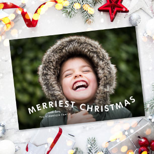 Cartão De Festividades Foto do tipo moderno de Natal mais feliz