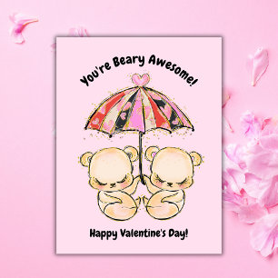 Cartão De Festividades Foto do Urso no Dia dos Namorados