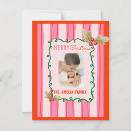 Cartão De Festividades Foto Doodle de Natal Groovy