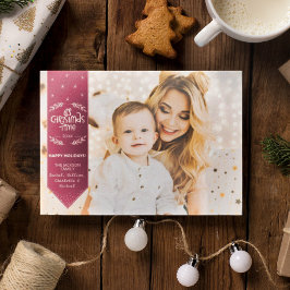 Cartão De Festividades Foto dos feriados felizes do Burgundi no Natal