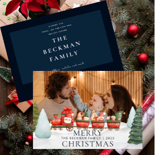 Cartão De Festividades Foto dos gnomos bonitos Inverno Neve Feliz Natal