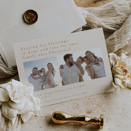 Cartão De Festividades Foto Dourada EMELIA Citações de Bíblia Exclusivas 