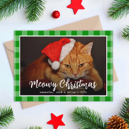 Cartão De Festividades Foto e Script de Gato de Natal Impressionante na X