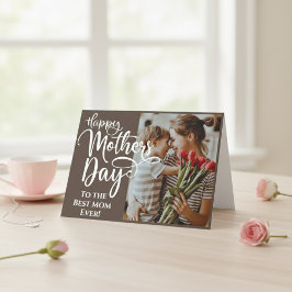 Cartão De Festividades Foto e Texto Personalizados Dia das Mães Melhor Mã