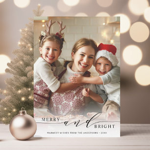 Cartão De Festividades Foto Elegante Alegre e Brilhante