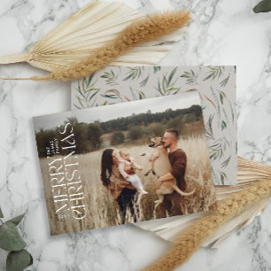 Cartão De Festividades Foto elegante, botânica natural mínima