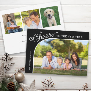 Cartão De Festividades Foto Elegante de Ano Novo