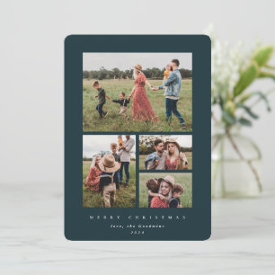 Cartão De Festividades Foto Elegante Mínima de Quadro Verde 4