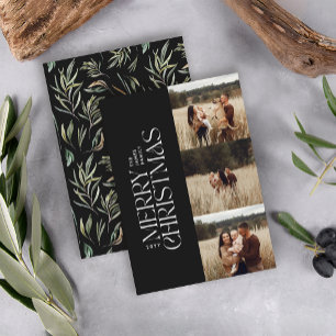 Cartão De Festividades Foto elegante moderna minimalista multi botânica