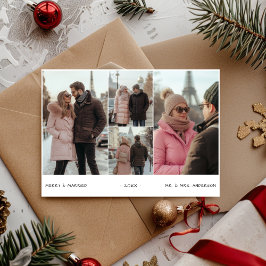 Cartão De Festividades Foto Elegante Nova Feliz e Natal casado