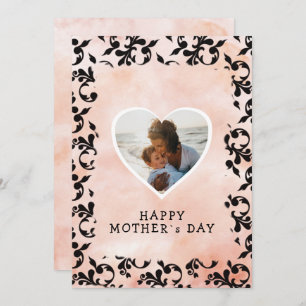 Cartão De Festividades Foto em Heart Rococo Watercolor Day