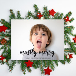 Cartão De Festividades Foto engraçada da maior Feliz no Natal