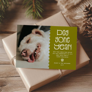 Cartão De Festividades Foto engraçada de animal de estimação 'Ano Canino'