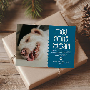 Cartão De Festividades Foto engraçada de animal de estimação 'Ano Canino'