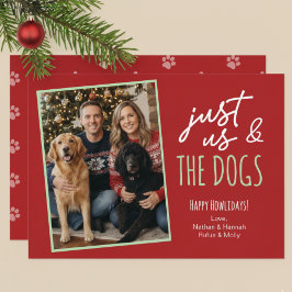 Cartão De Festividades Foto engraçada de Natal só nós e os cães Howlidays