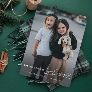 Cartão De Festividades Foto engraçada safada da lista legal de Natal