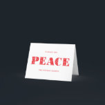 Cartão De Festividades Foto escandinava do Cavalo Dala Peace<br><div class="desc">Este elegante cartão de Natal dobrado apresenta uma mensagem de paz na frente com sua foto favorita e um dentro de mensagem de atualização da família mais longa. A arte popular escandinava inspirada na design é festiva e moderna em branco limpo,  vermelho e totalmente personalizável.</div>