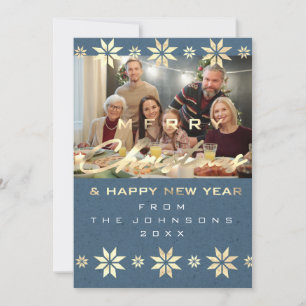 Cartão De Festividades Foto Feliz Cinza de Natal