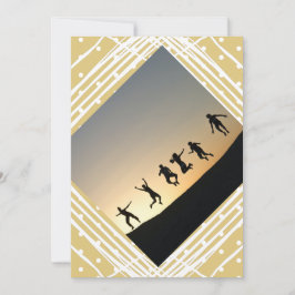 Cartão De Festividades Foto Feliz Natal Da Família Beige