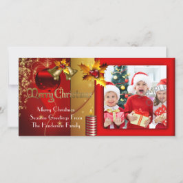 Cartão De Festividades Foto: Feliz Natal - Família de Saudações