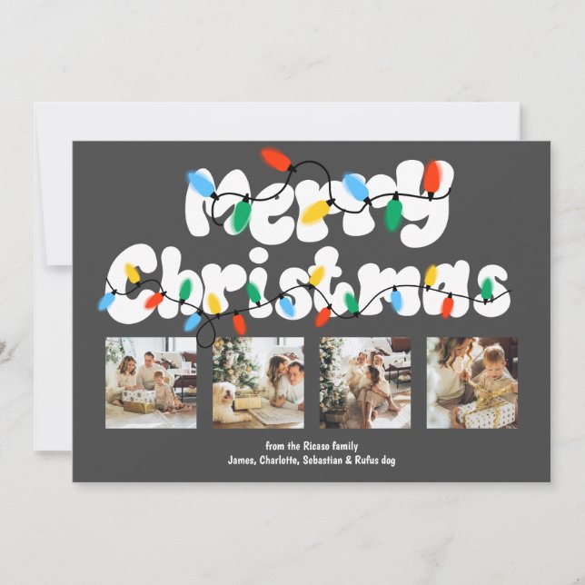 Cartão De Festividades Foto: Feliz Natal Férias (Frente)