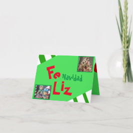 Cartão De Festividades Foto: Feliz Navidad Espanhola - Letra Xmas