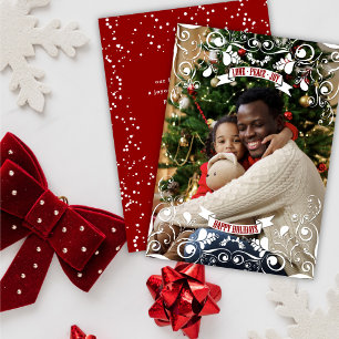 Cartão De Festividades Foto floral do Flourish de Nouveau da arte da