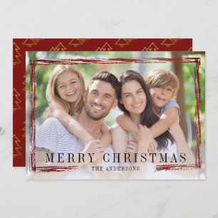 Cartão De Festividades Foto Foil Frame Feliz Natal