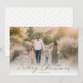 Cartão De Festividades Foto Grande de Natal Feliz e Moderno